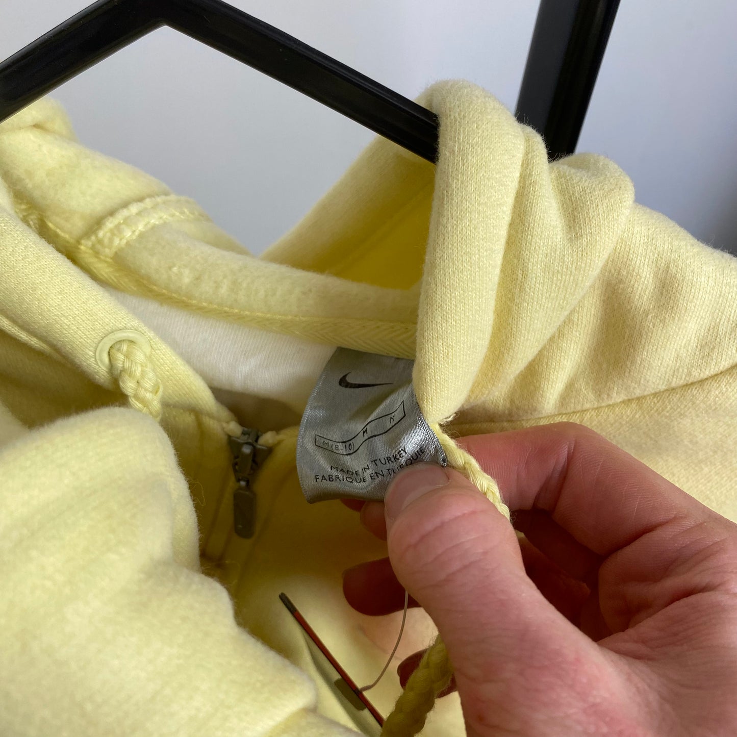 00s Nike Zip Hoodie Yellow Medium