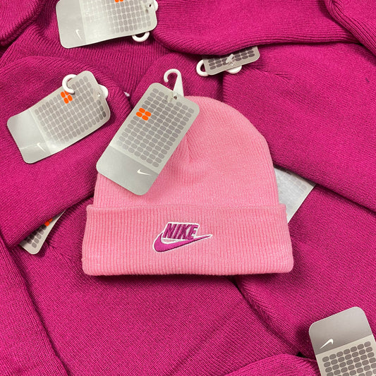 Vintage 90s Nike Beanie Hat Light Pink