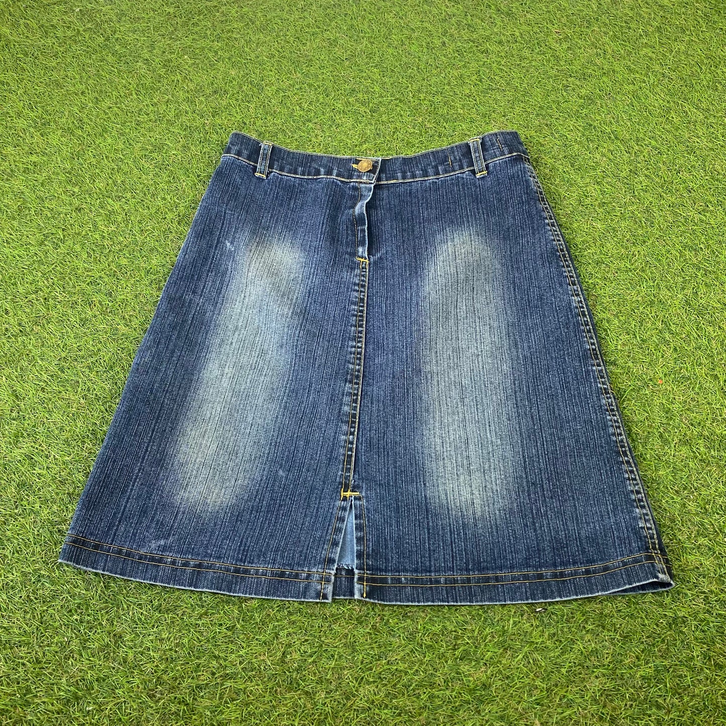 Retro Denim Skirt Blue Small UK8