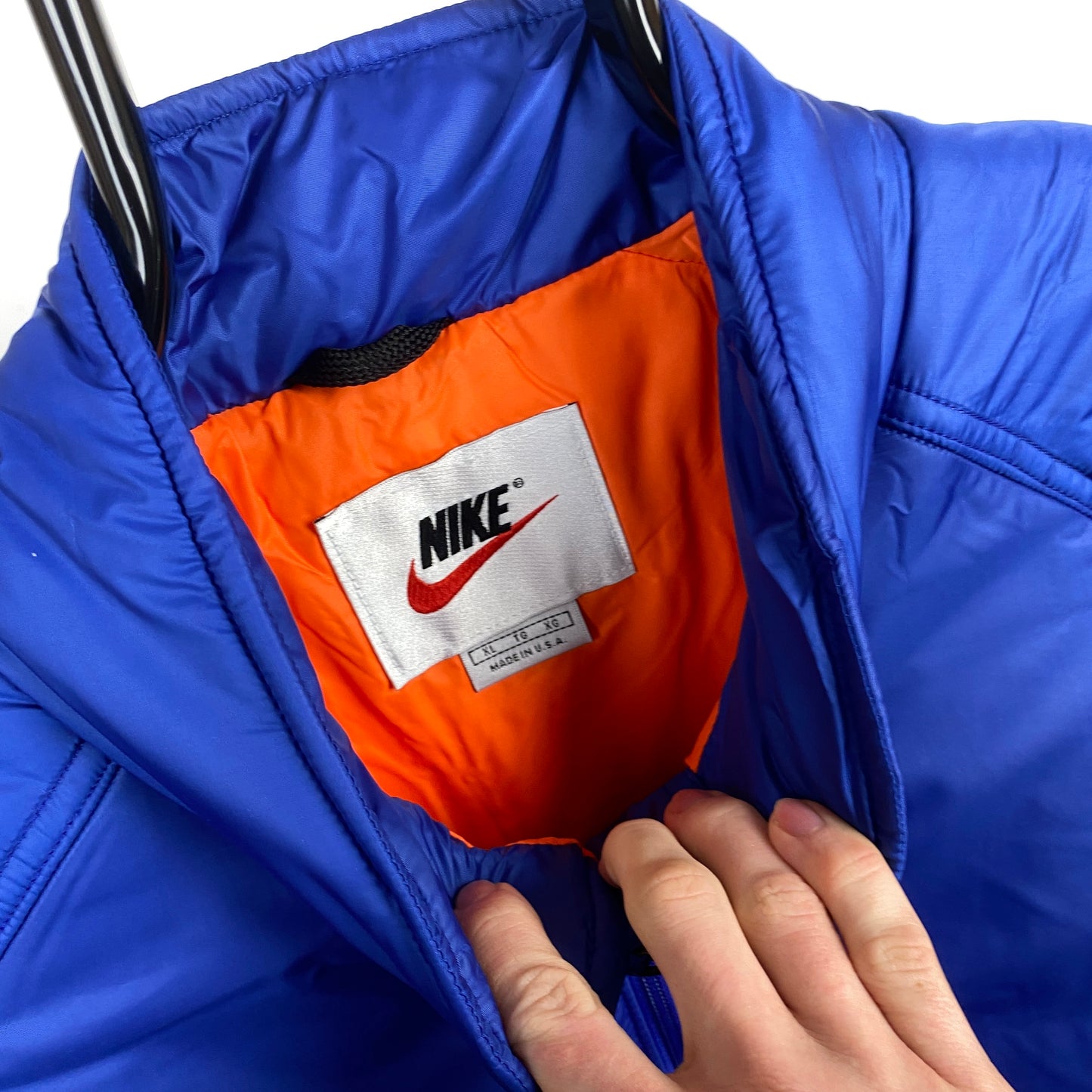 90s Nike Netherlands Down Puffer Jacket Blue XL/XXL