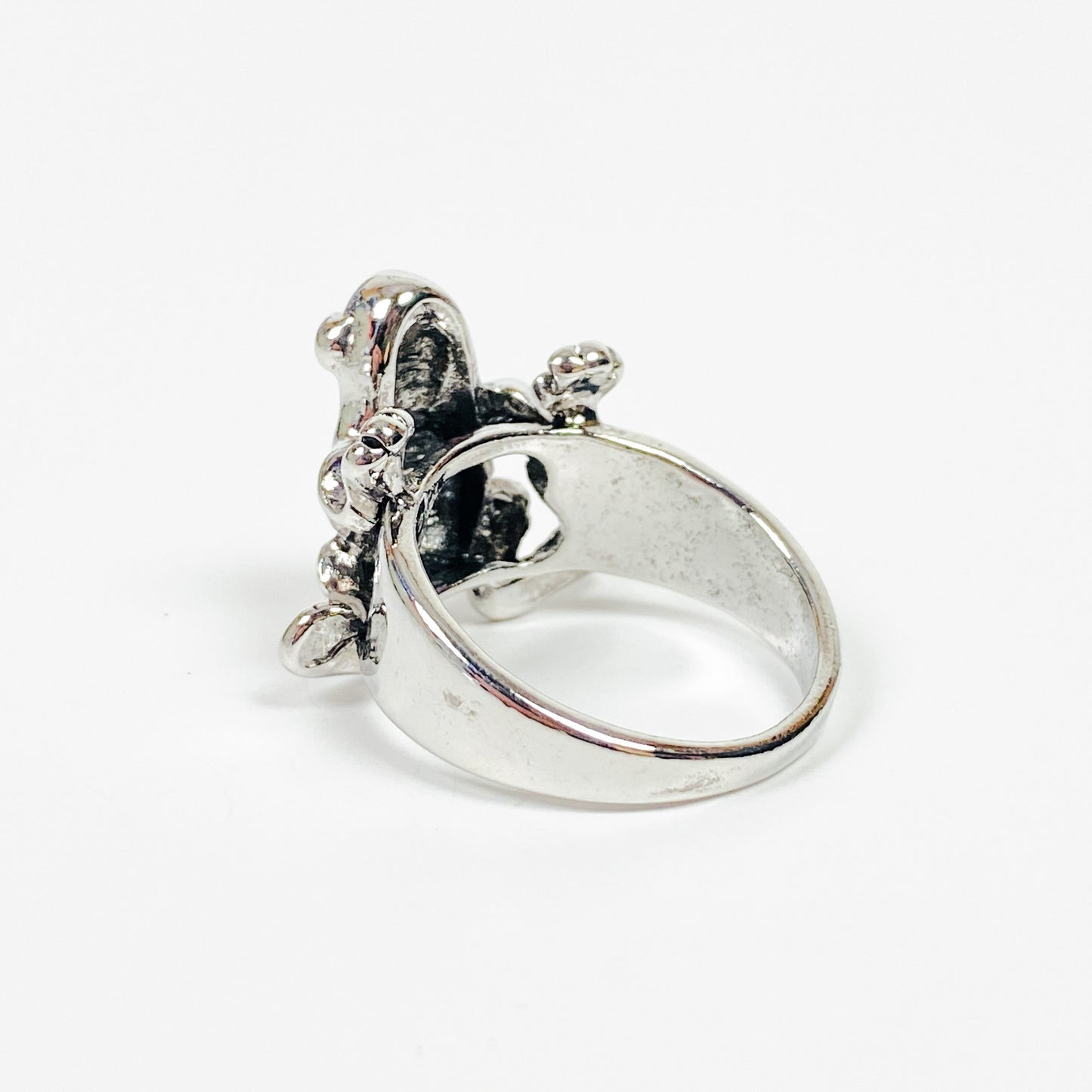 Retro Vintage Frog Ring Silver