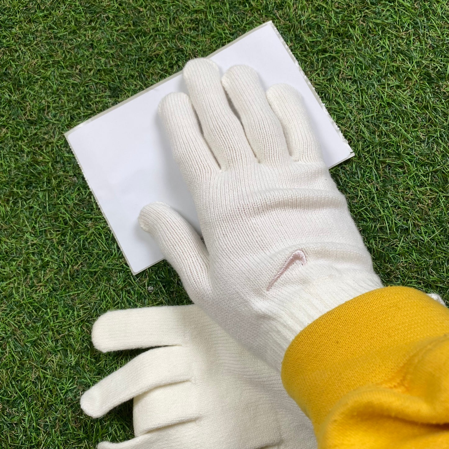 Vintage Nike Fleece Gloves Tan Brown