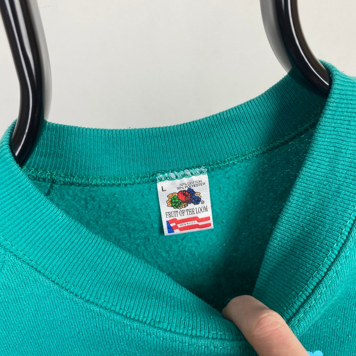 Retro Cow Sweatshirt Green Large