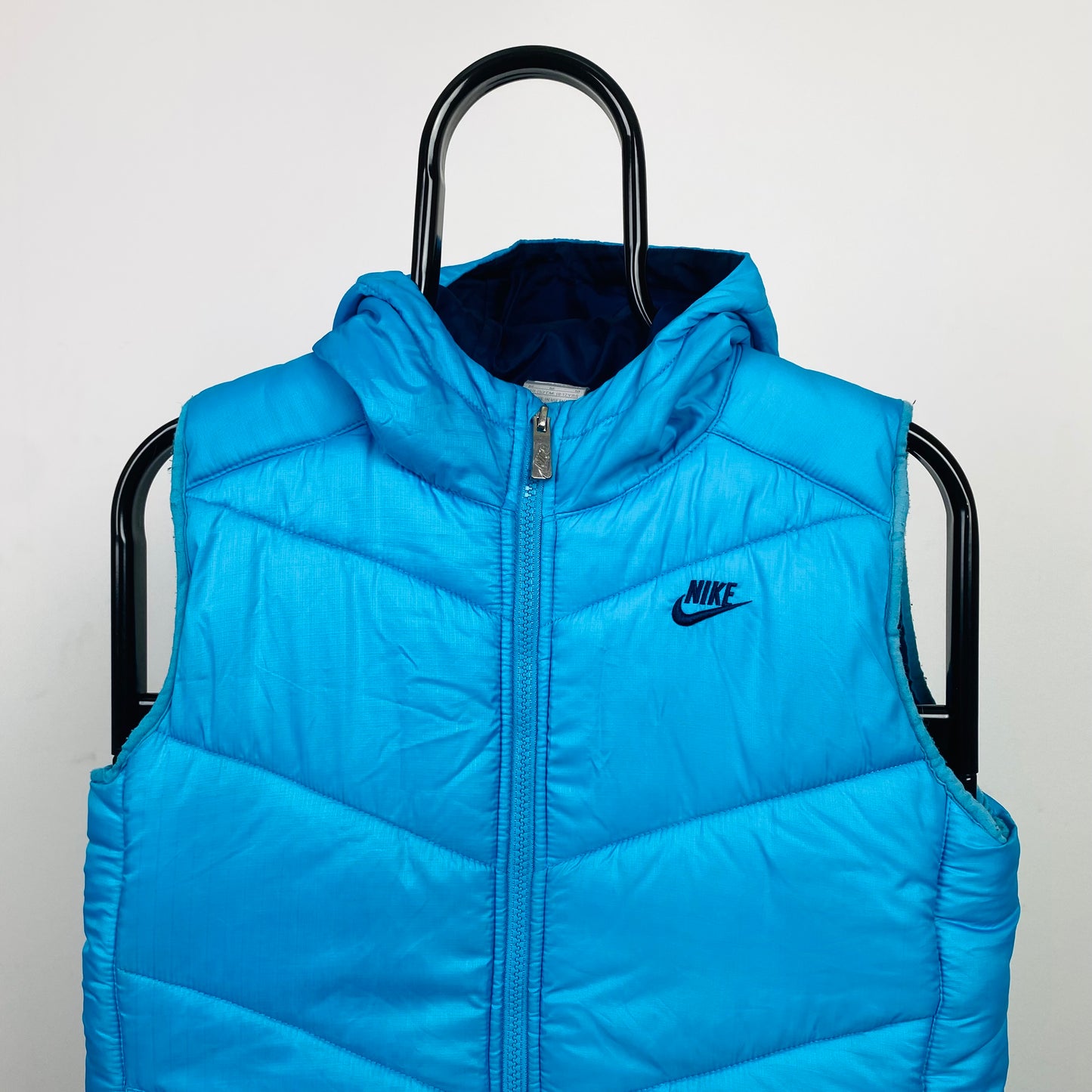 Vintage Nike Puffer Gilet Jacket Blue XS