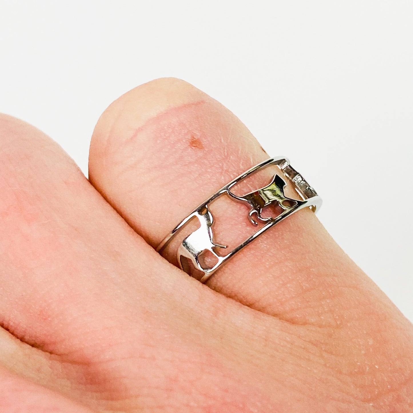 Retro Vintage Cat Ring Silver