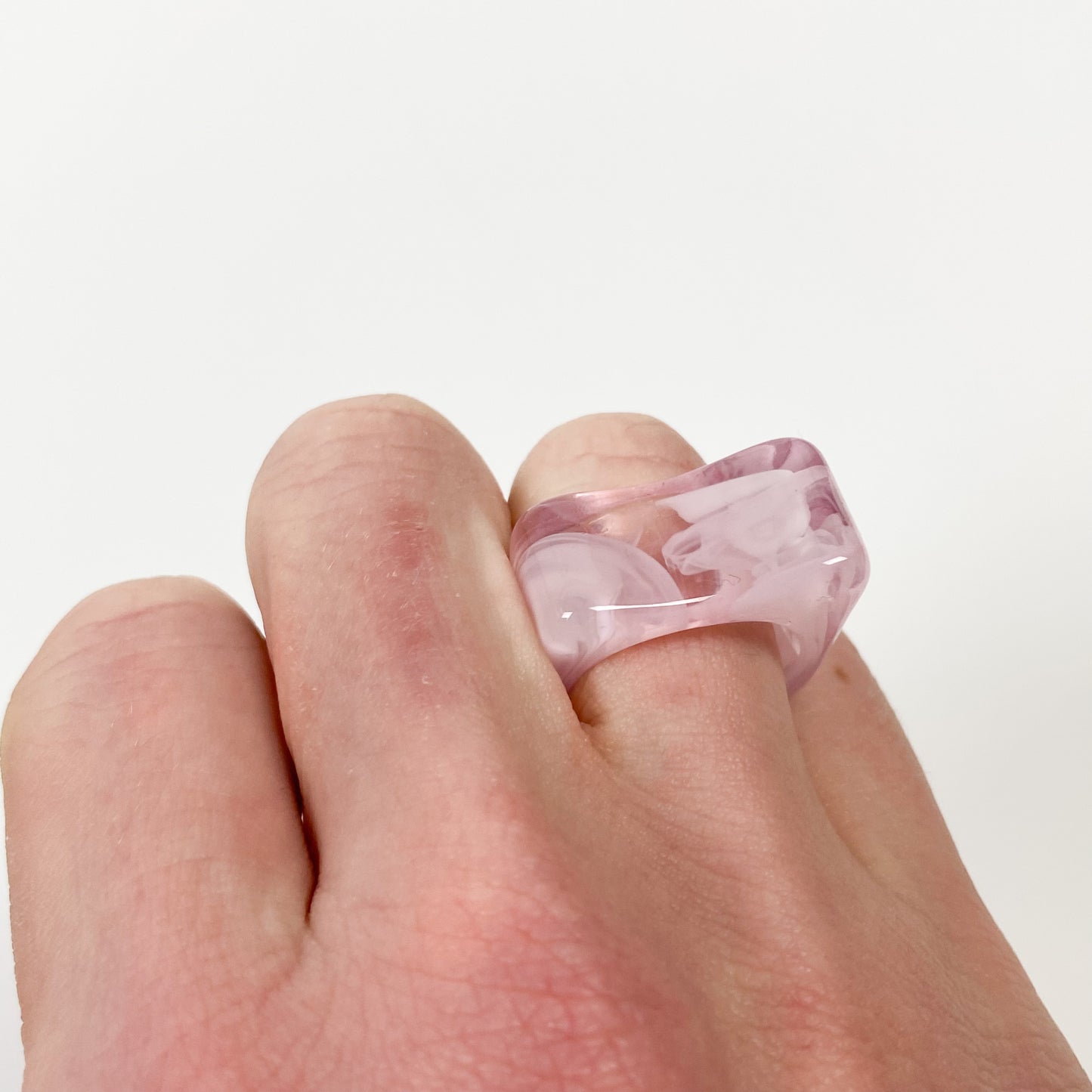 Retro Chunky Ring Pink