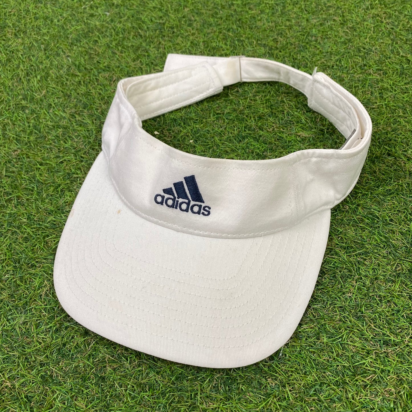 90s Adidas Visor Sun Hat White