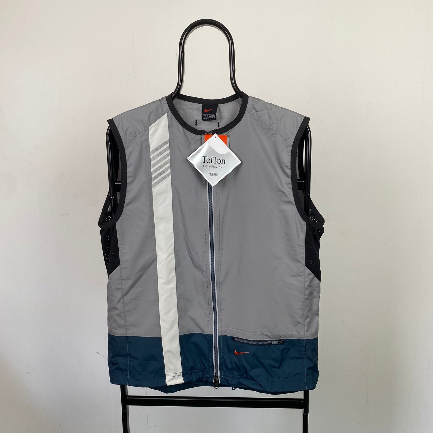 00s Nike Gilet Windbreaker Jacket Grey Medium
