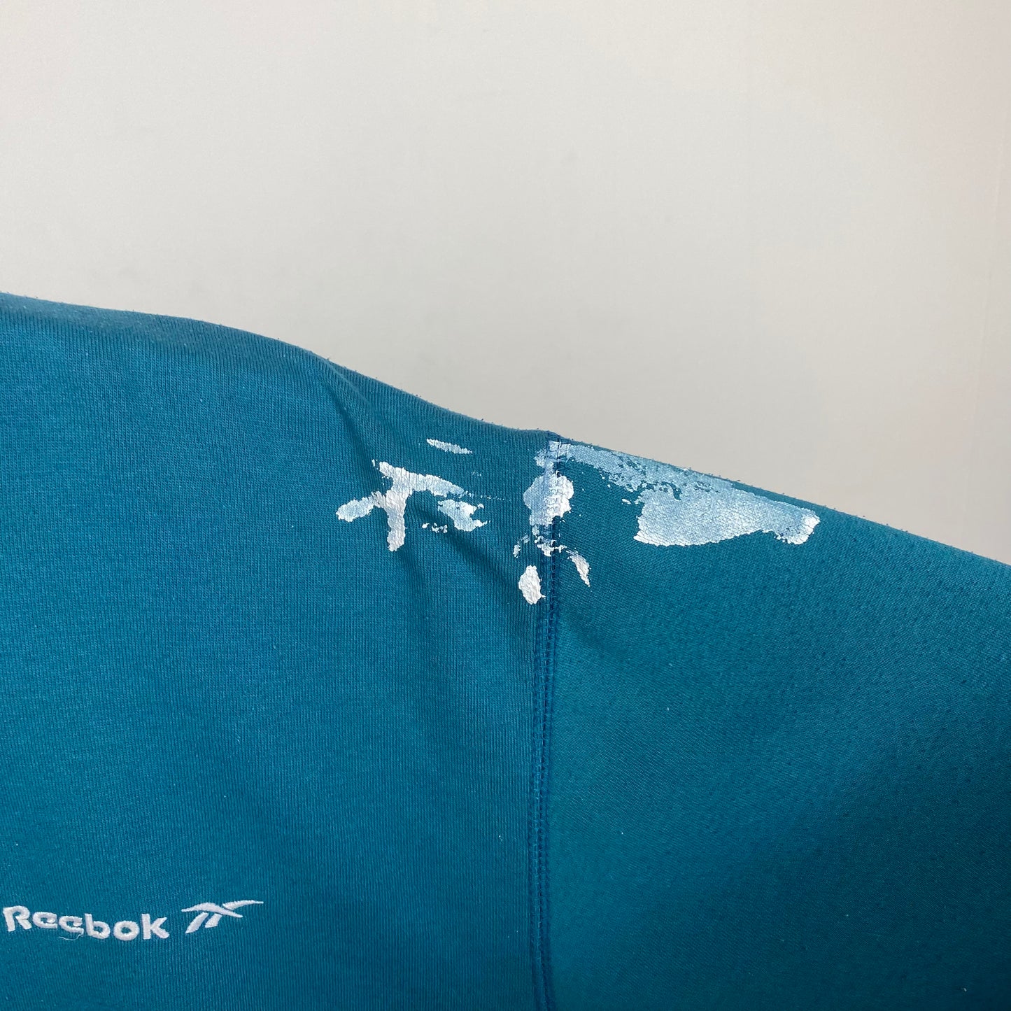 90’s Reebok Paint Sweatshirt Green Small