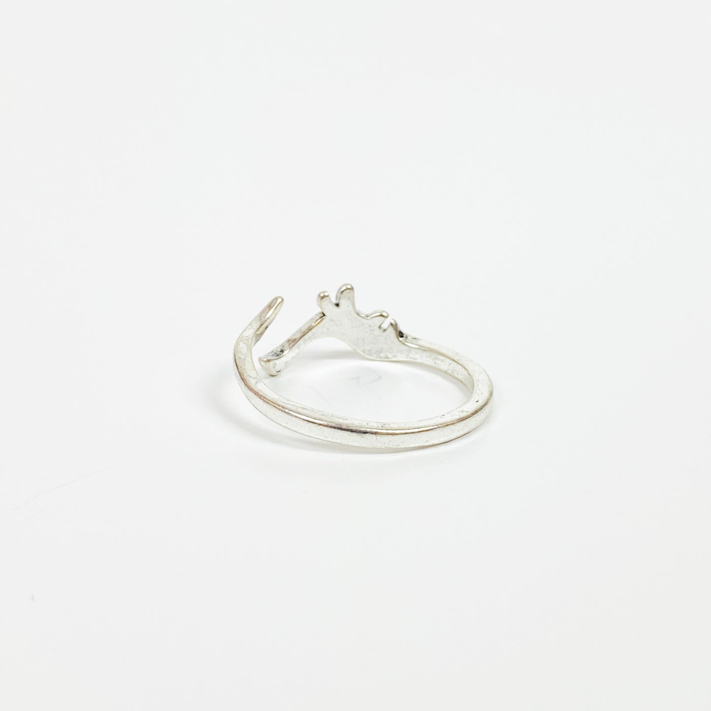 Vintage Retro Adjustable Dinosaur Ring Silver