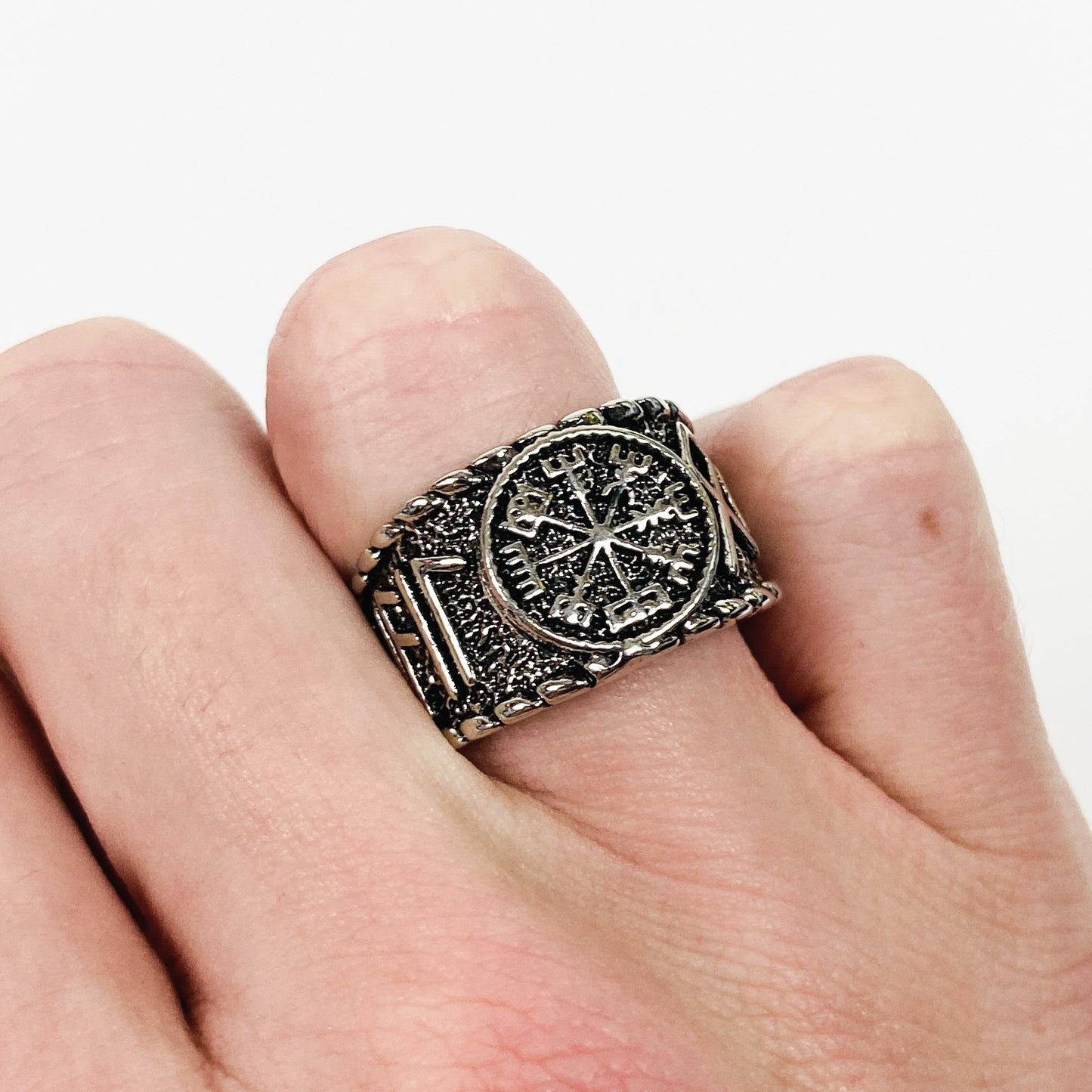 Retro Vintage Rune Ring Silver