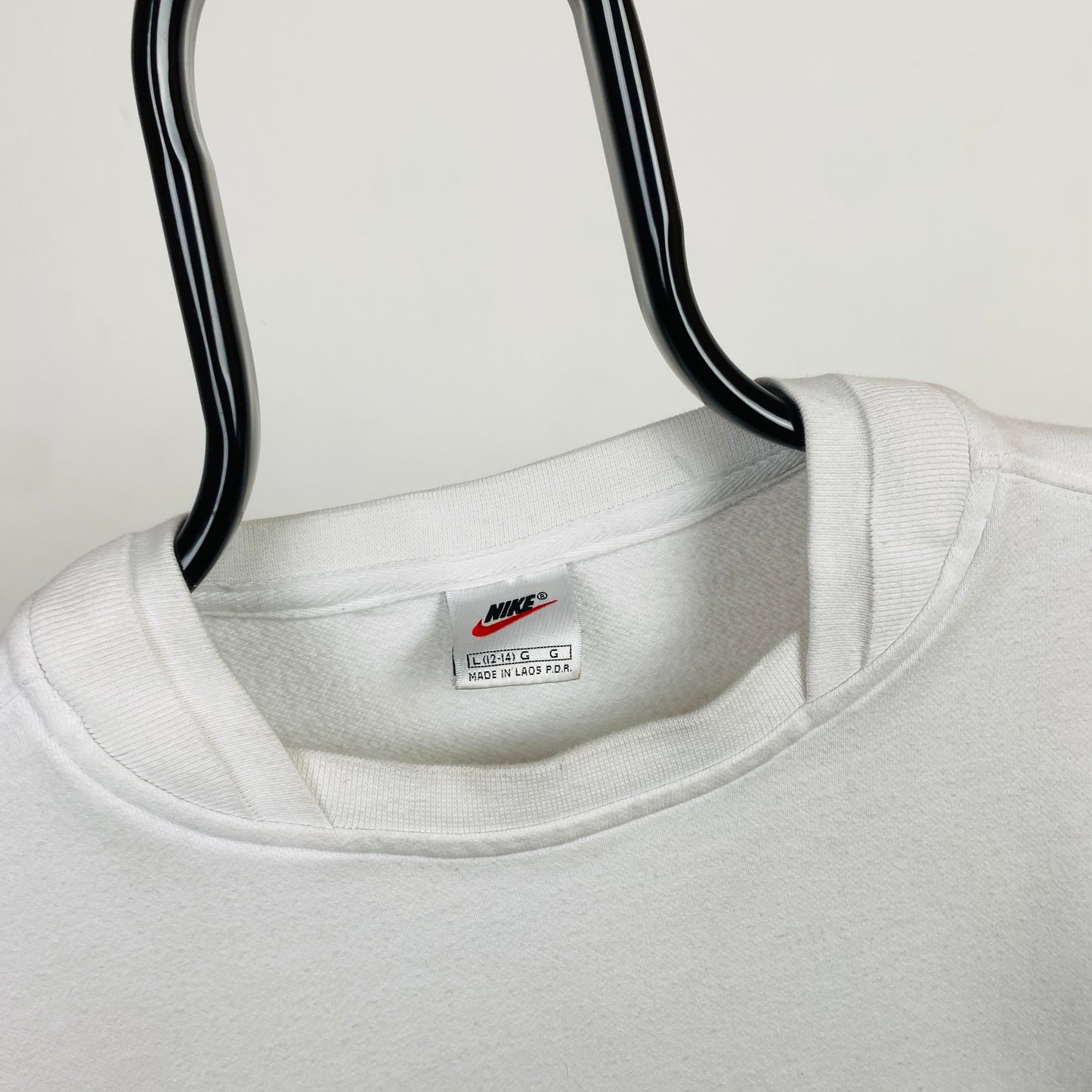 90s Nike Sweatshirt White Large