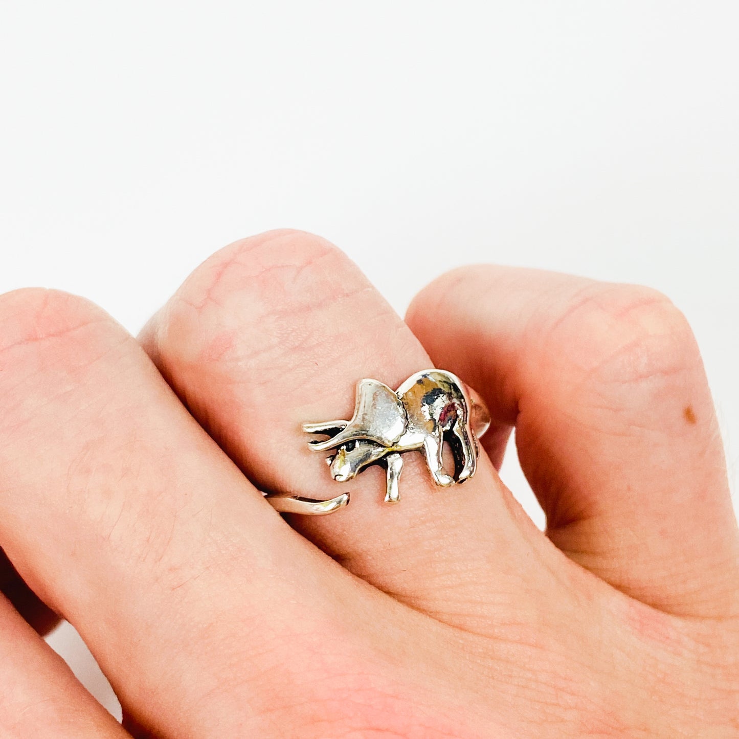 Vintage Retro Adjustable Dinosaur Ring Silver