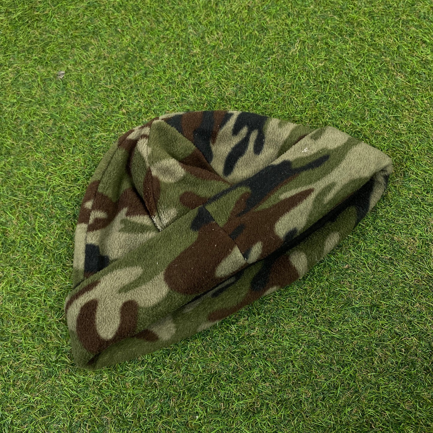 Retro Thinsulate Beanie Camo Green Black