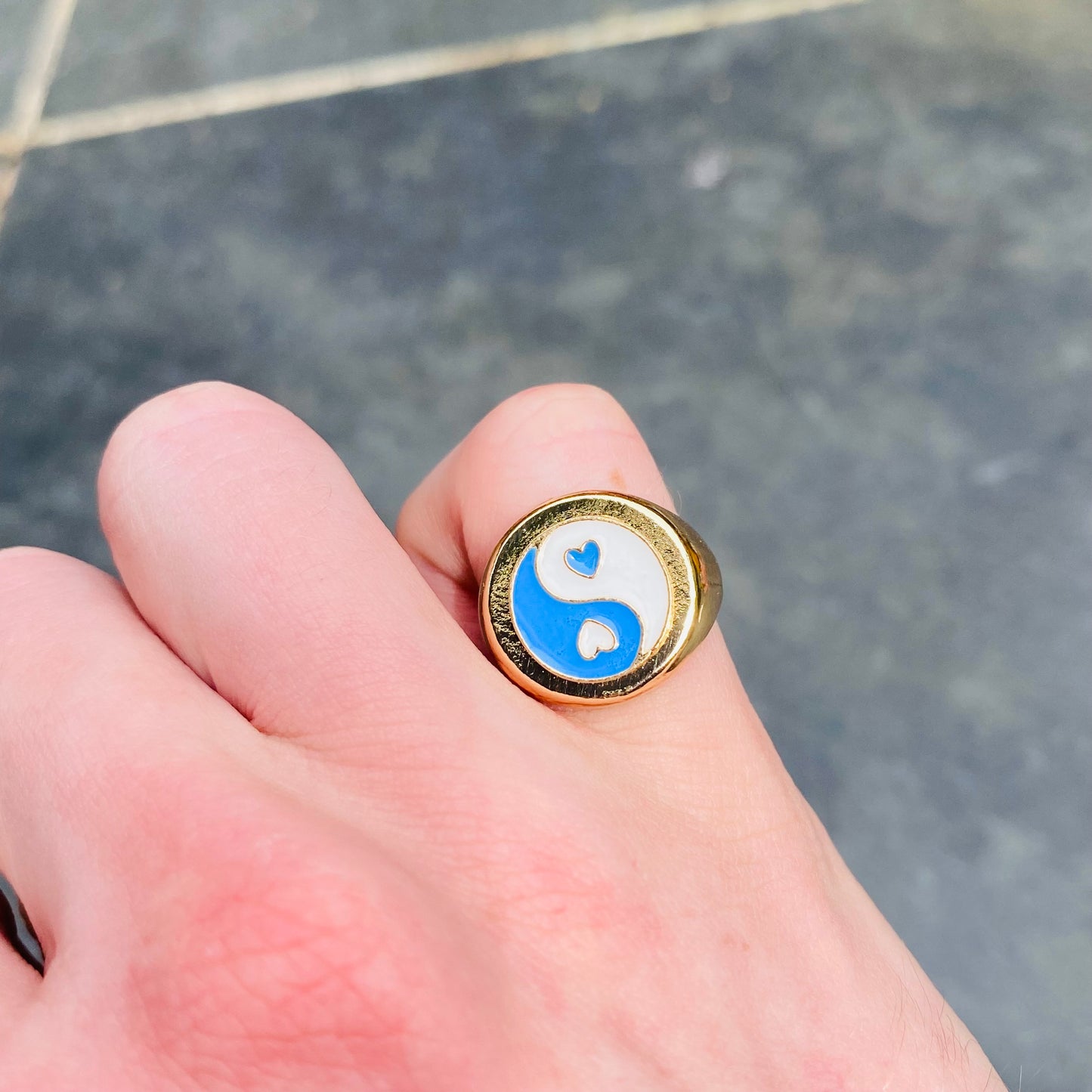 Yin And Yang Ring Gold