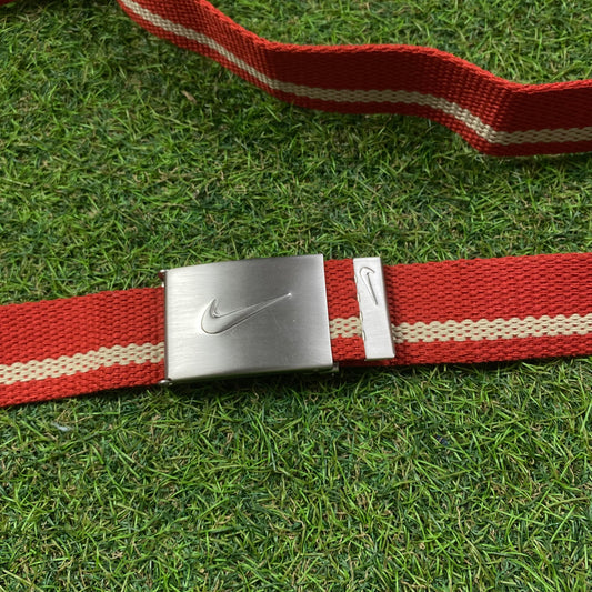 Vintage Nike Adjustable Buckle Belt Red