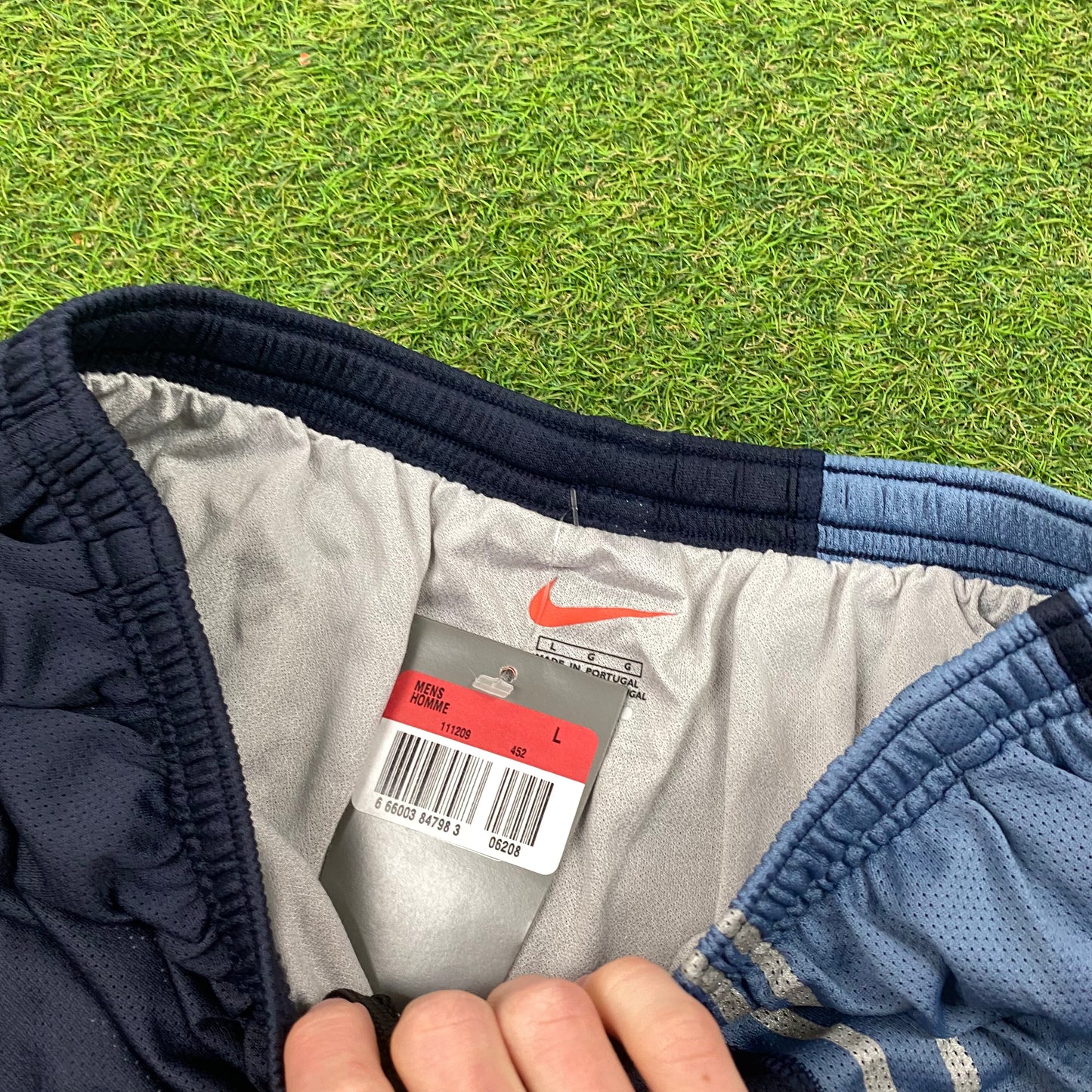 90s Nike Nylon Sprinter Shorts Blue Large