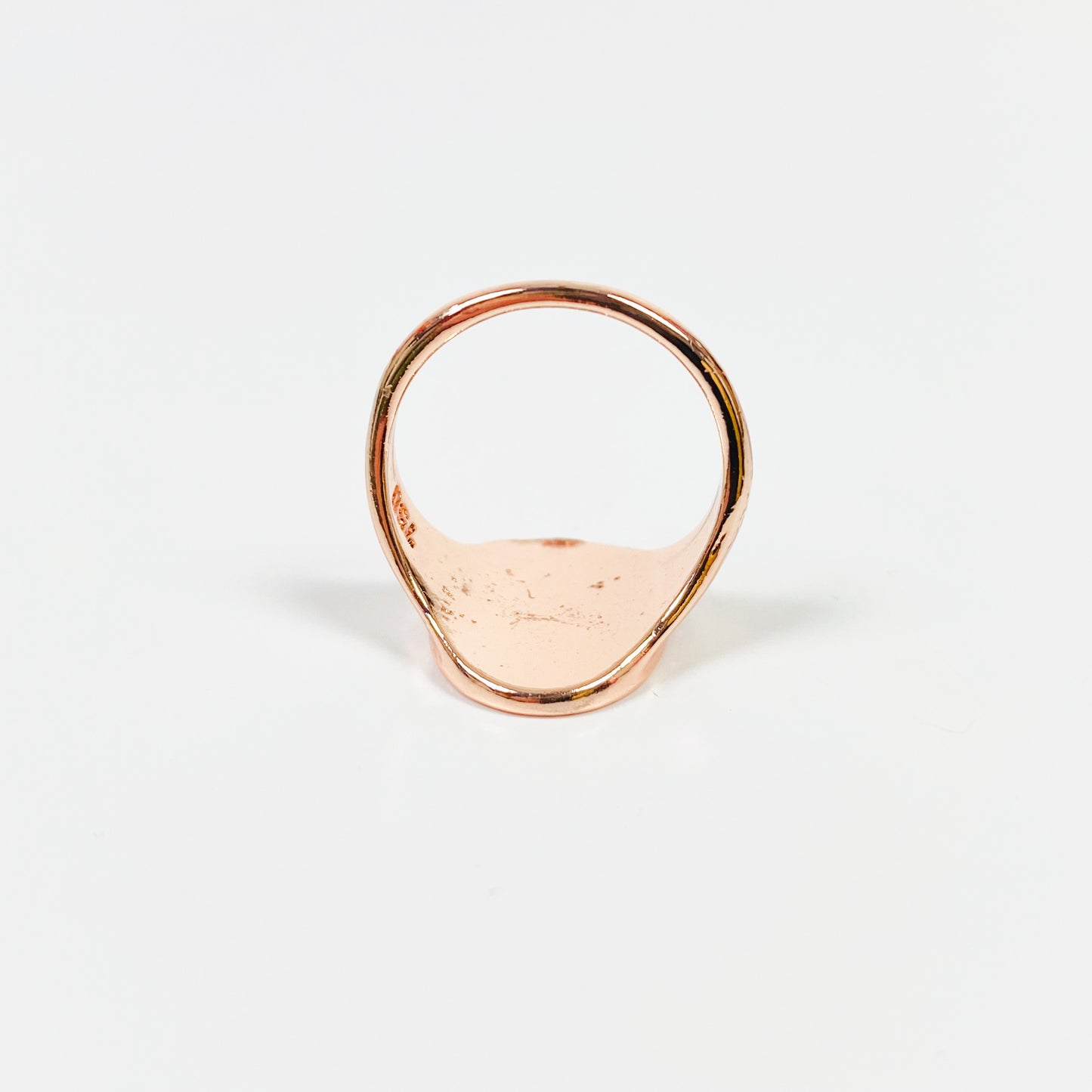 Vintage Flower Signet Ring Rose Gold