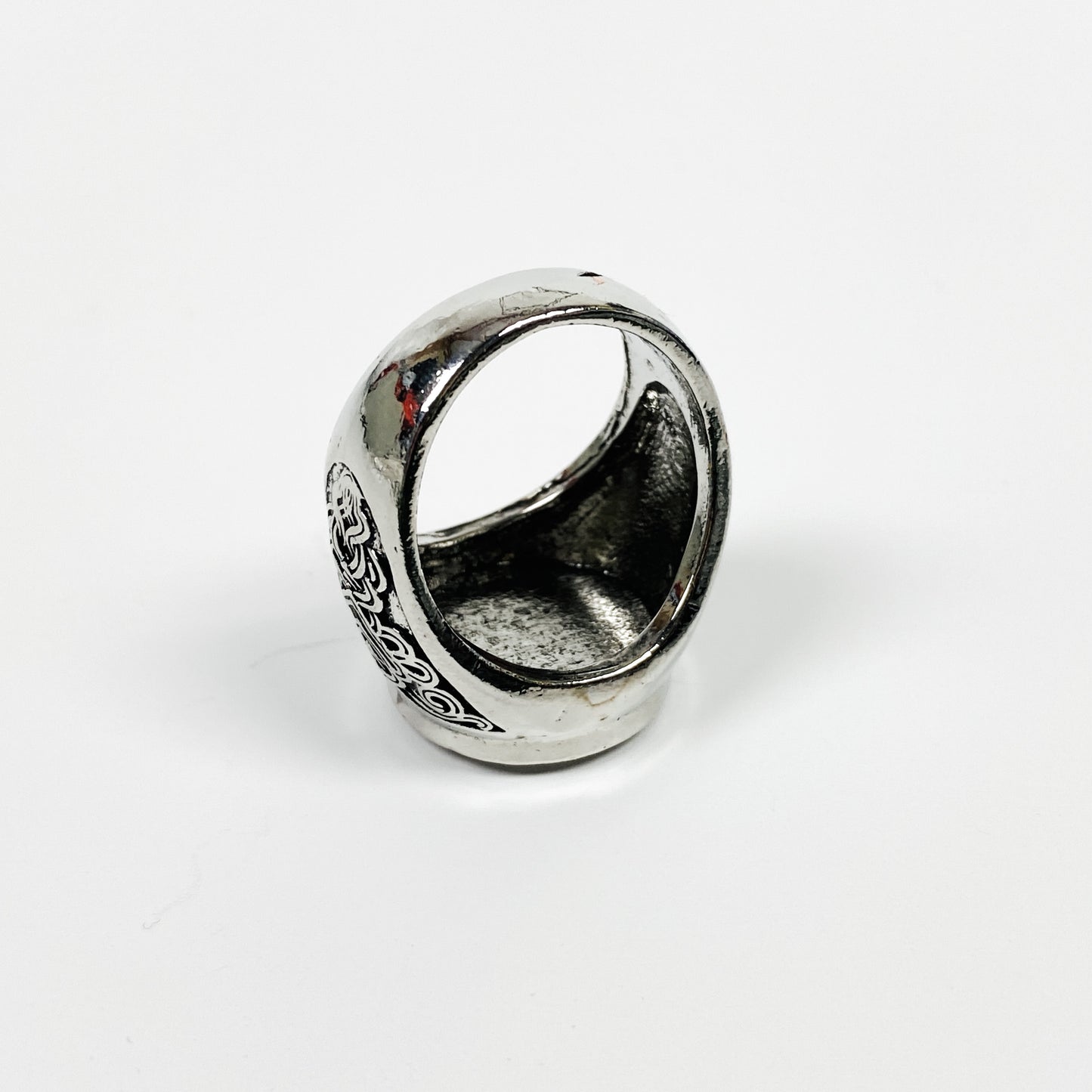 Vintage Knight Signet Ring Silver