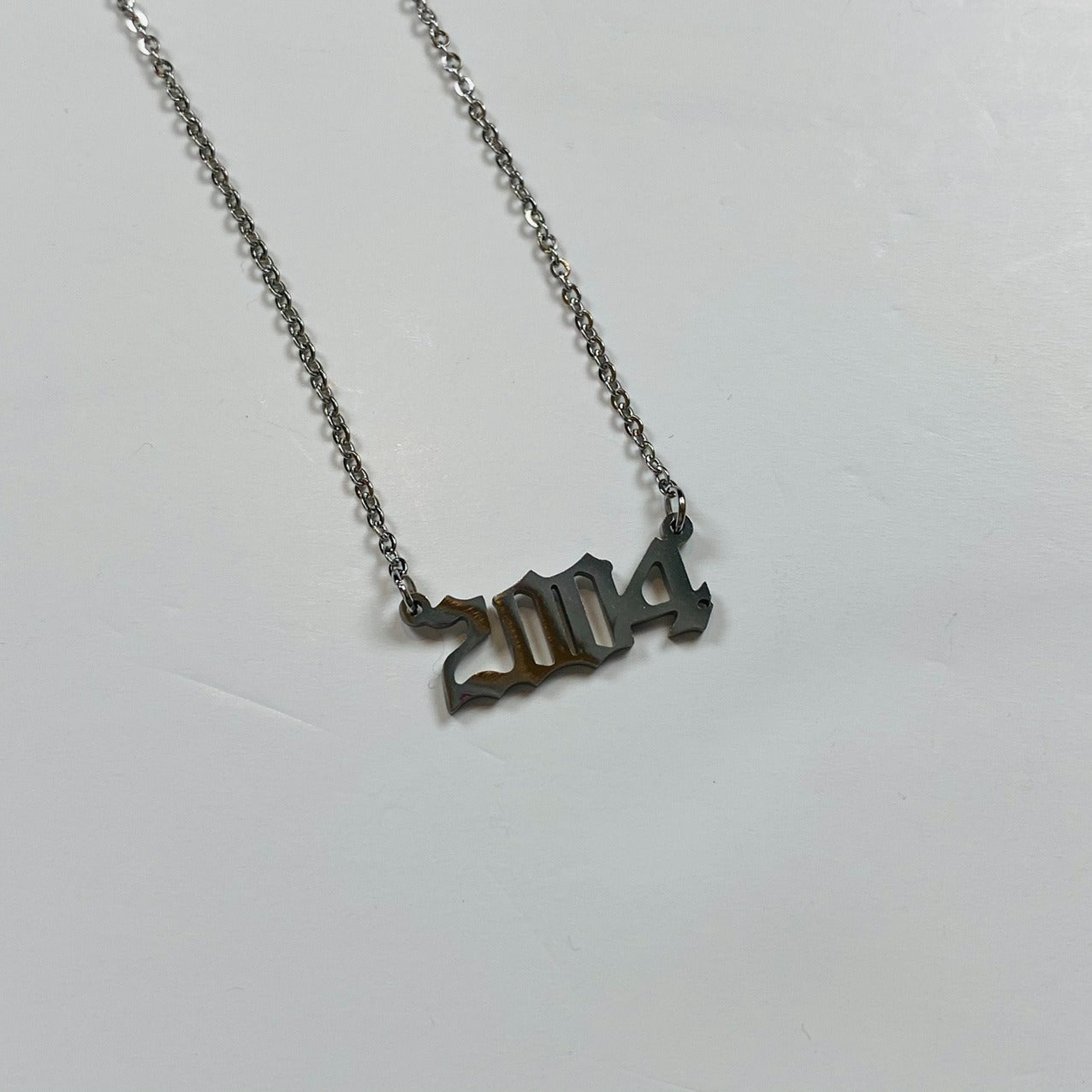 2004 Birth Year Necklace Chain Silver