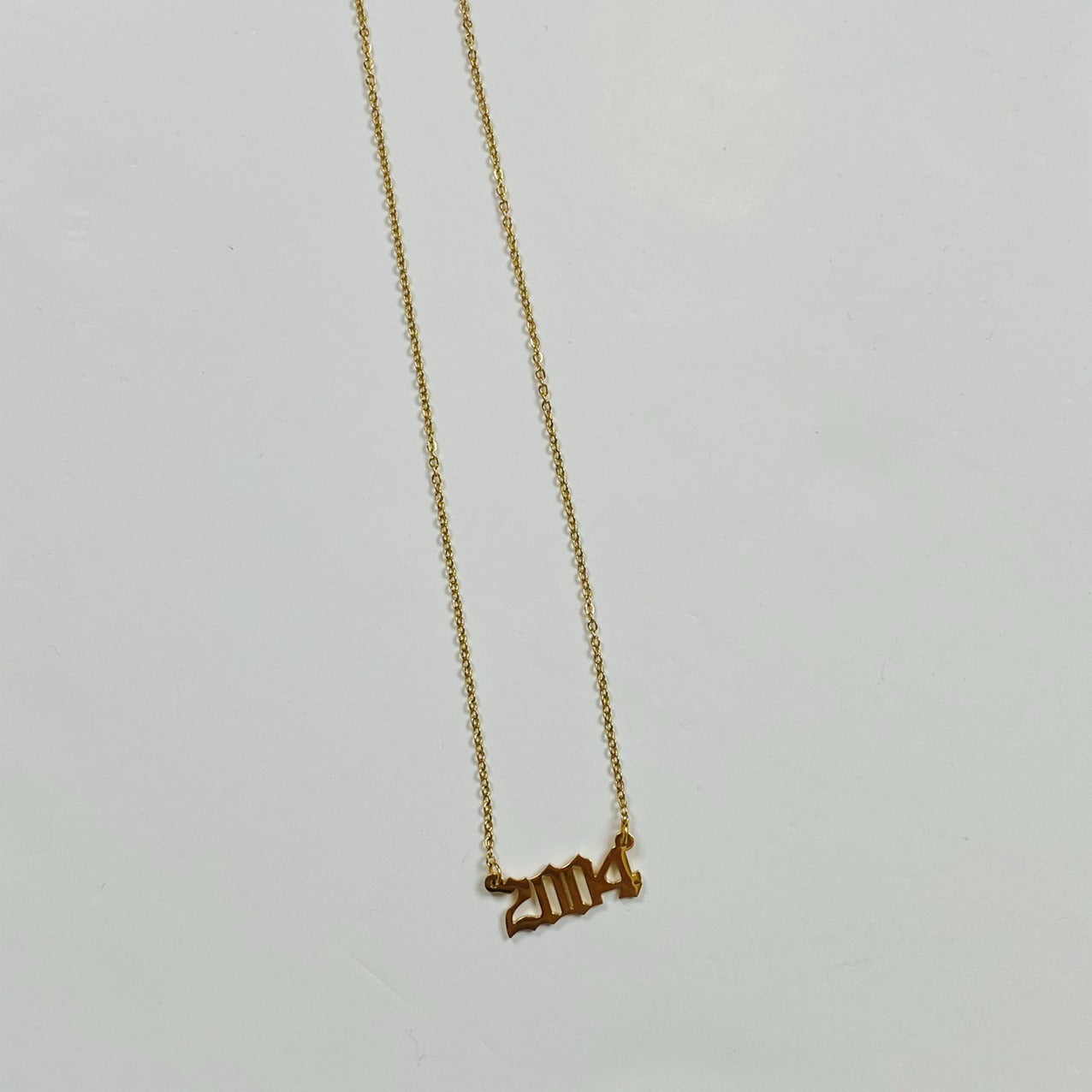 2004 Birth Year Necklace Chain Gold