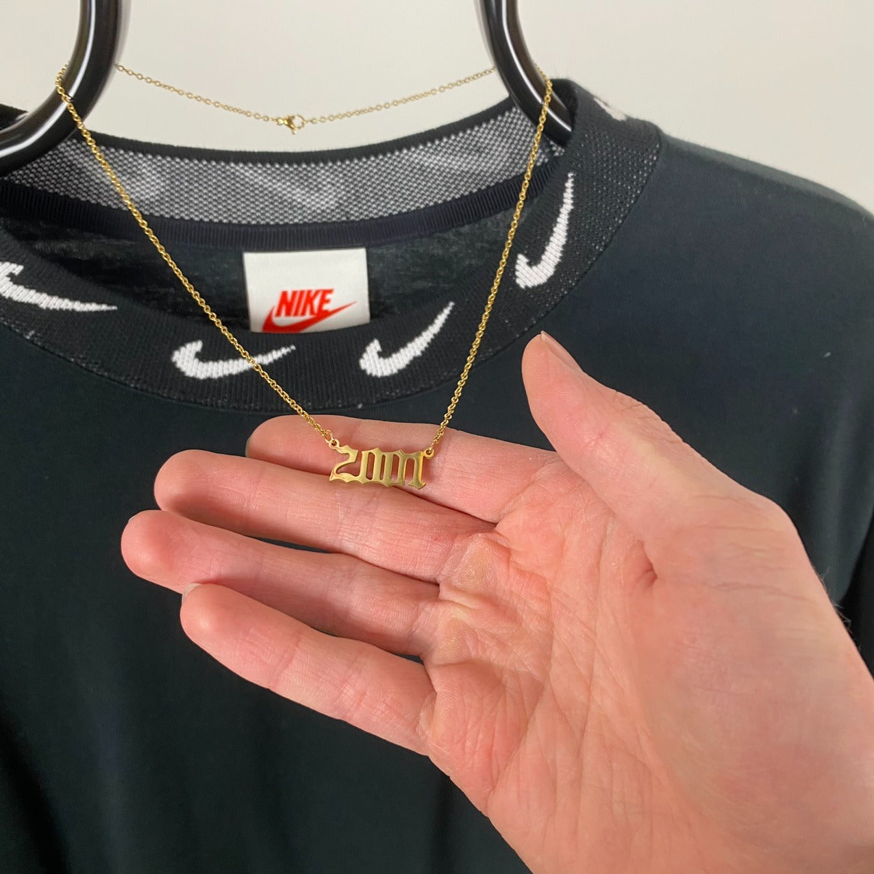 2001 Birth Year Necklace Chain Gold