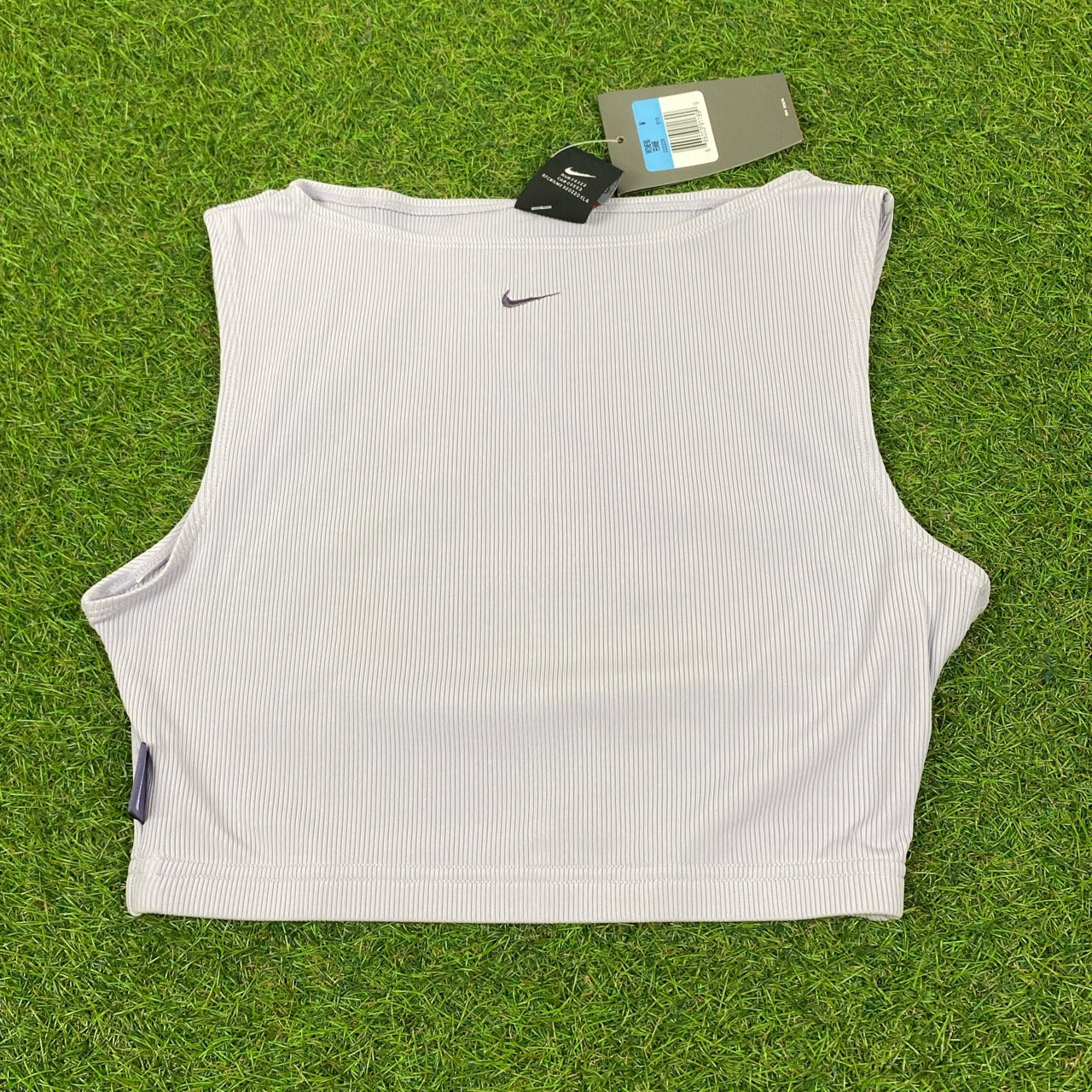 Nike Ribbed Crop Top Purple Medium