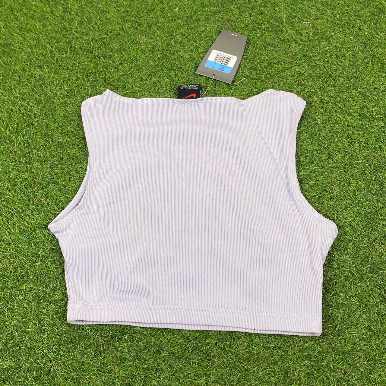 Nike Ribbed Crop Top Purple Medium