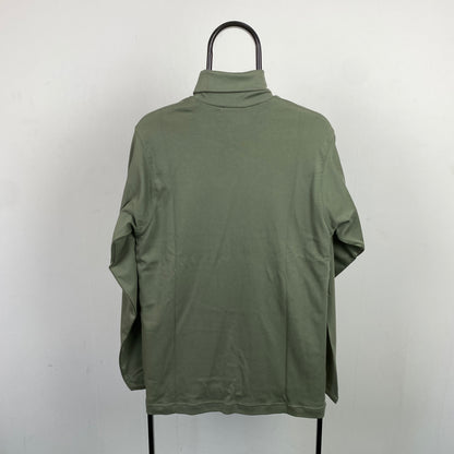 00s Nike Roll Neck Sweatshirt Green Medium