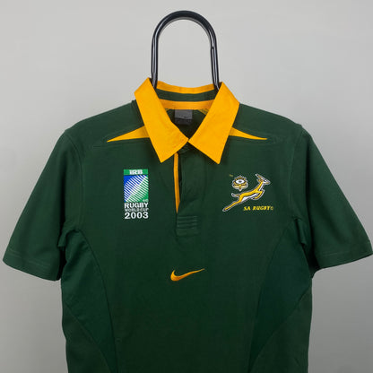 00s Nike South Africa Rugby Shirt T-Shirt Green Small