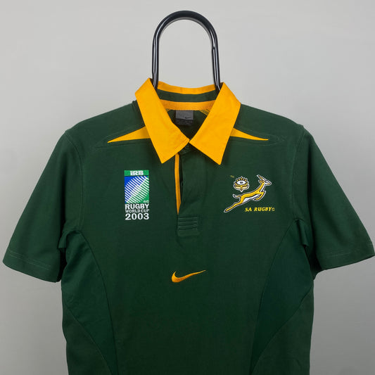 00s Nike South Africa Rugby Shirt T-Shirt Green Small