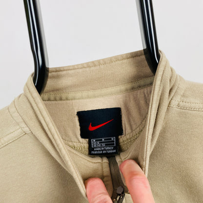 00s Nike 1/4 Zip Sweatshirt Brown XS