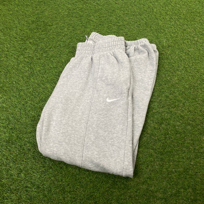 00s Nike Wide Leg Cotton Joggers Grey Small