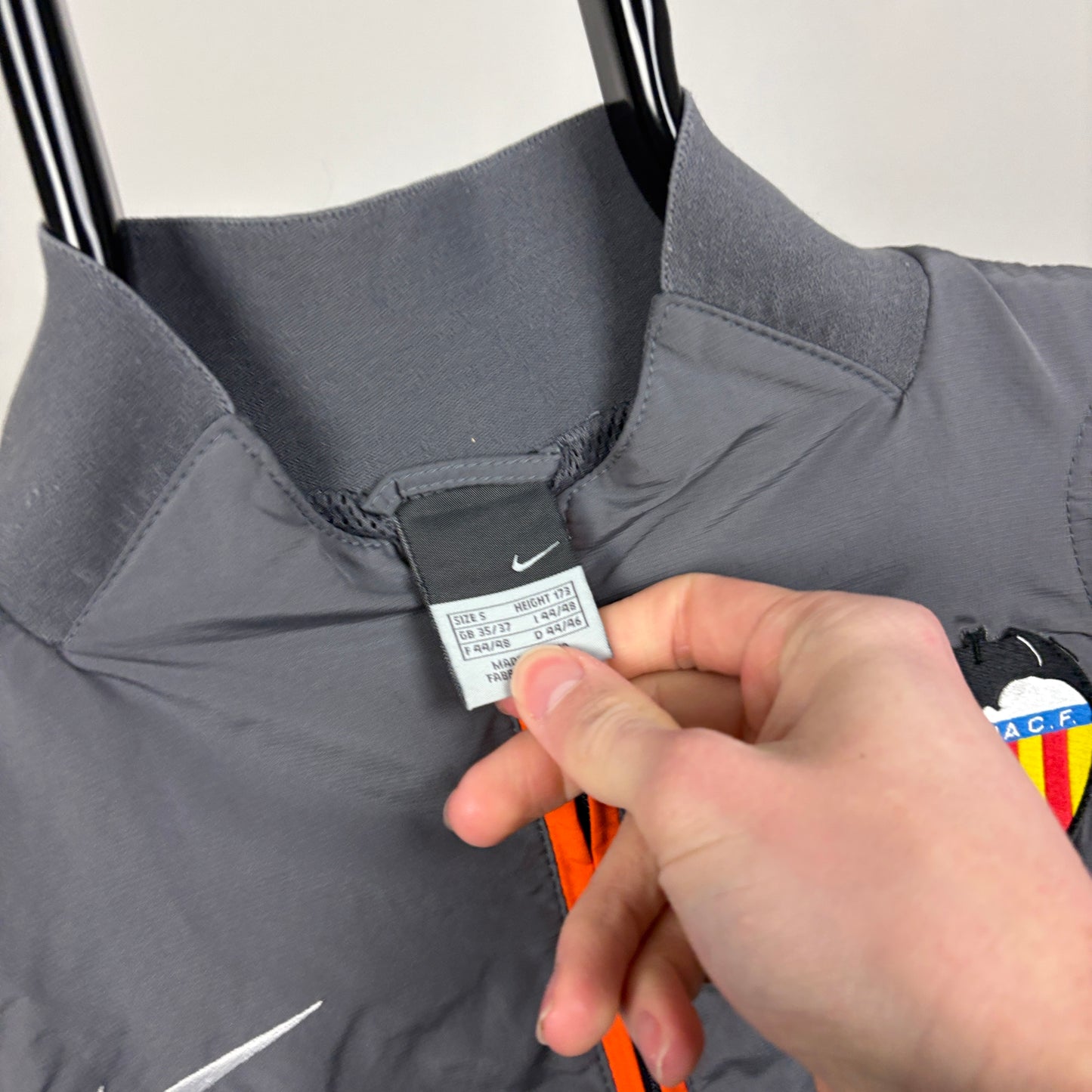 90s Nike Valencia Windbreaker Jacket Grey Small
