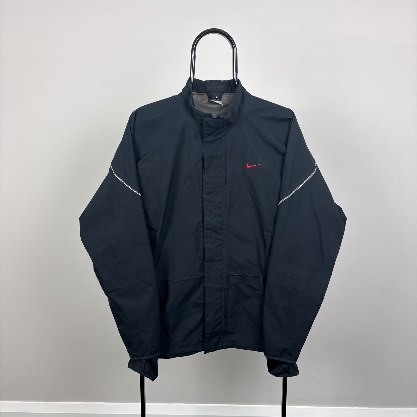 90s Nike Gore-Tex Waterproof Windbreaker Jacket Black Small