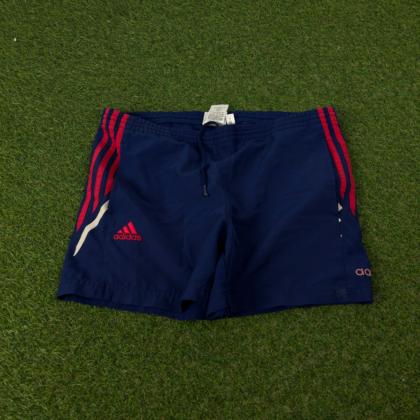 90s Adidas Piping Shorts Blue XS