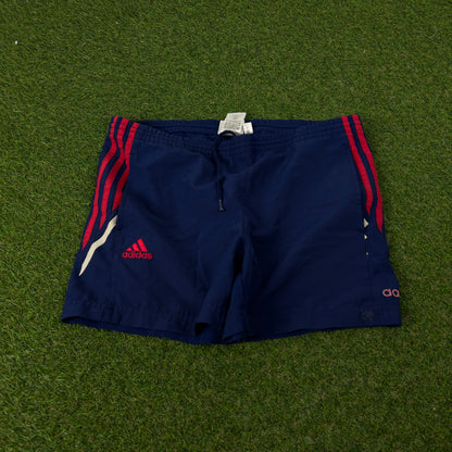 90s Adidas Piping Shorts Blue XS