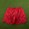 90s Nike Zip Pocket Shorts Red Large