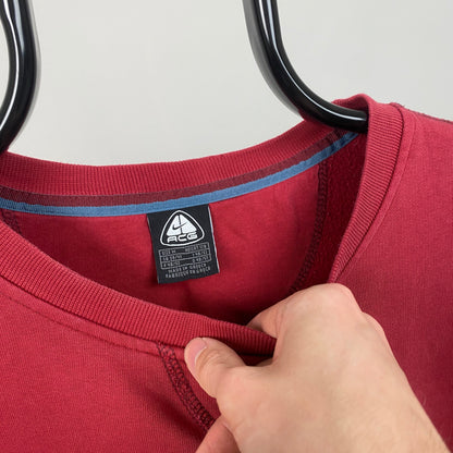 00s Nike ACG Sweatshirt Red Medium