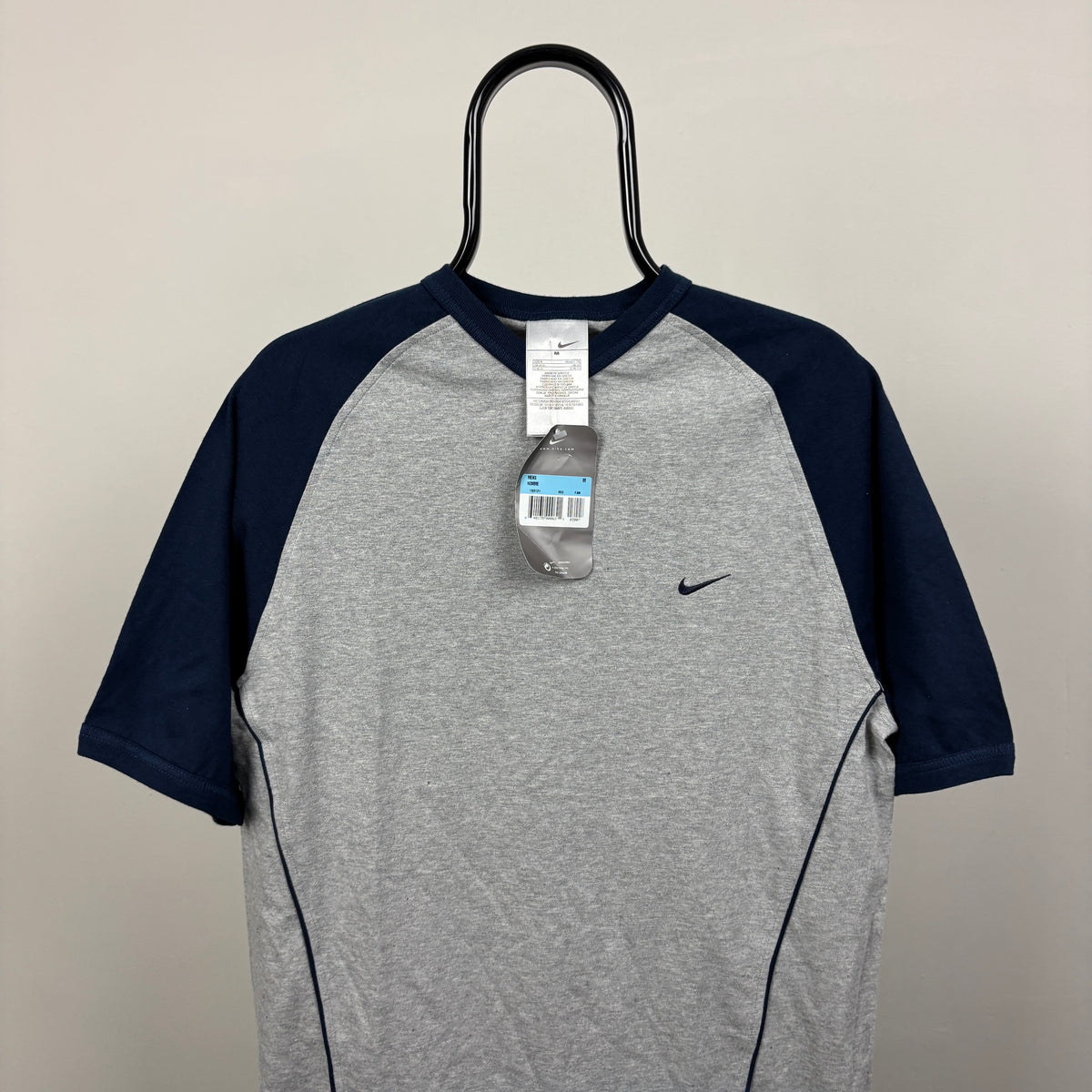 00s Nike Raglan T-Shirt Grey Medium