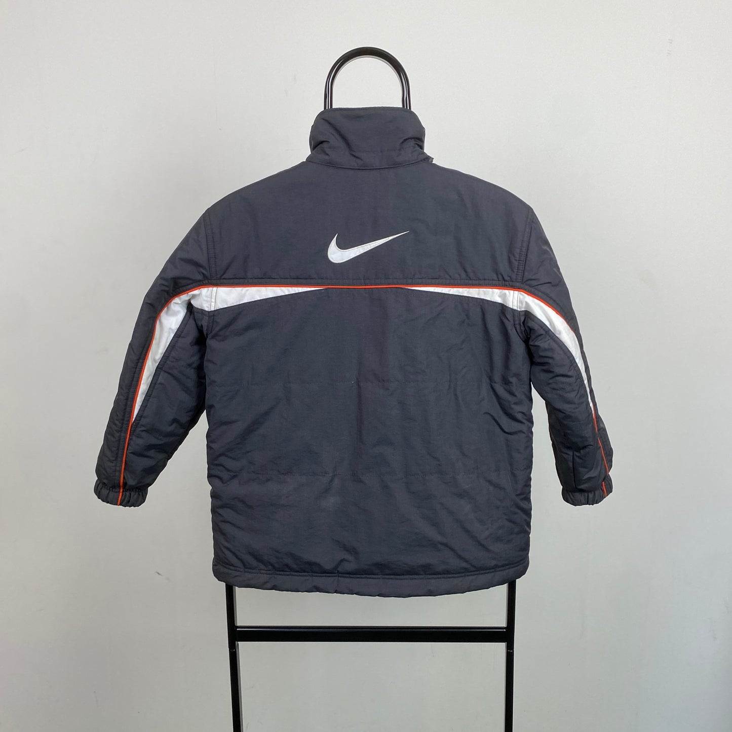 00s Nike Reversible Puffer Jacket Grey XS