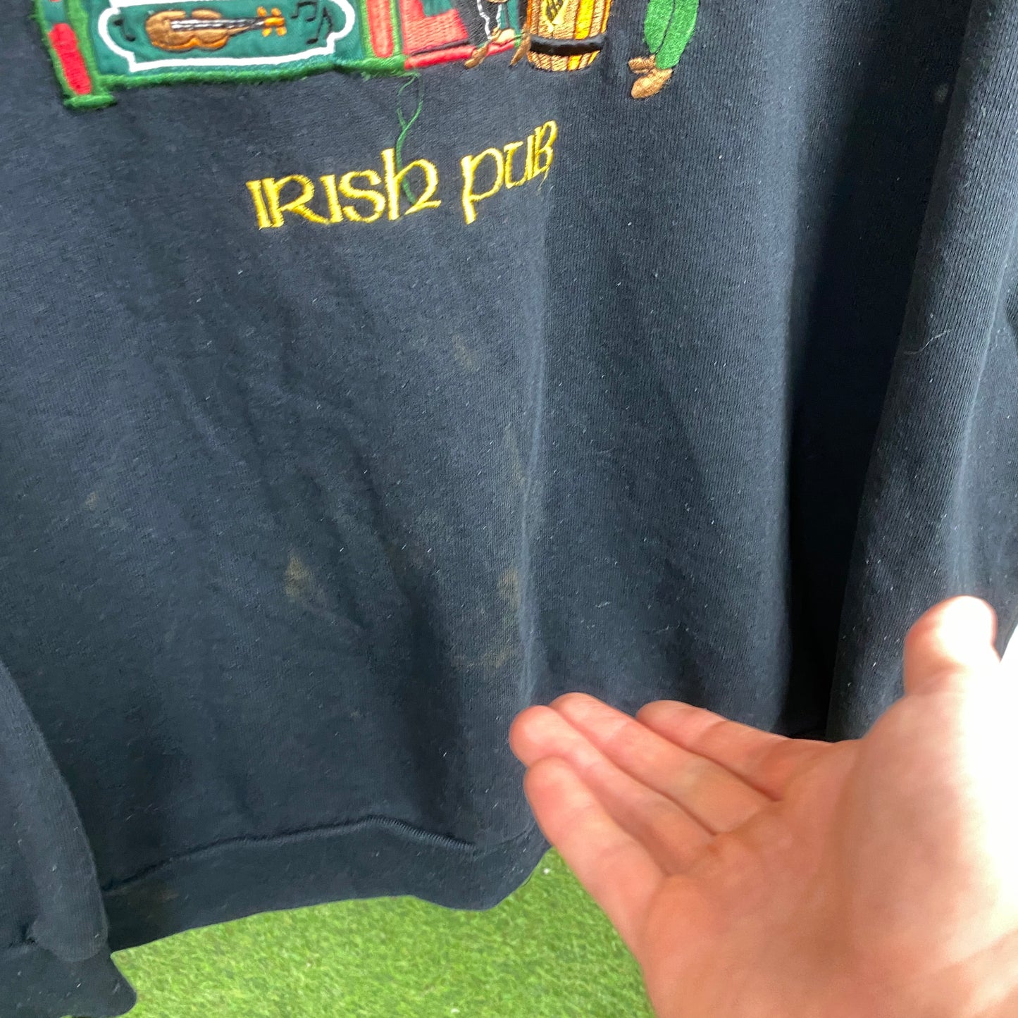 Retro 90s Murphys Irish Pub Sweatshirt Black XL