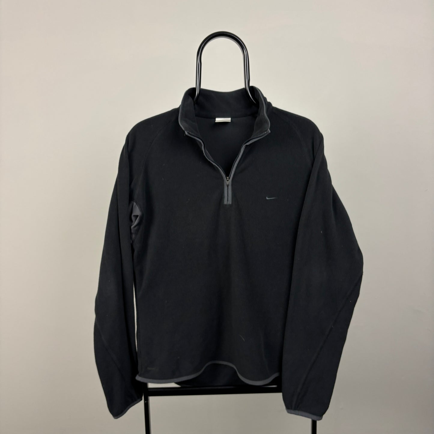00s Nike 1/4 Zip Fleece Sweatshirt Black Large