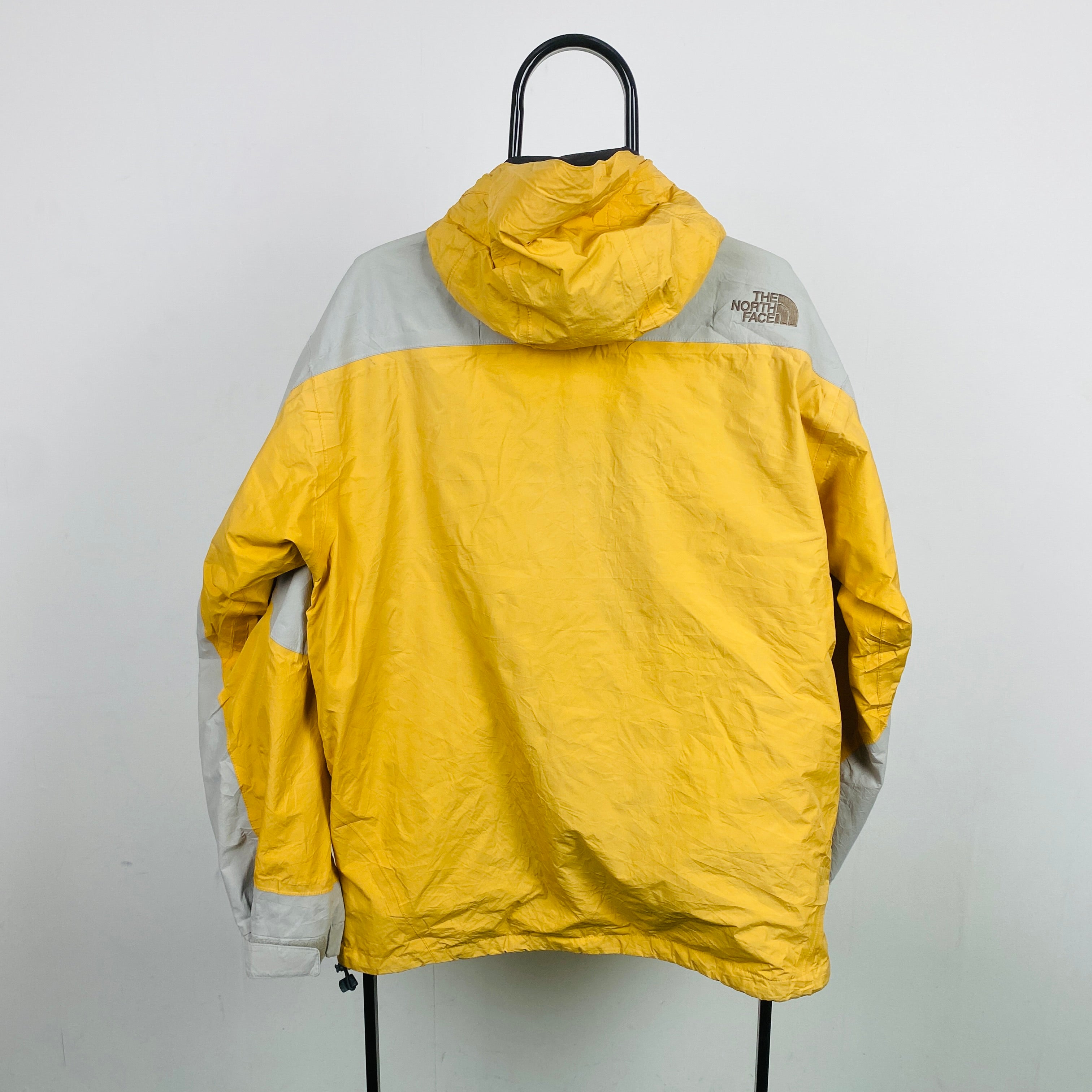 Retro The North Face Waterproof Coat Jacket Yellow Large