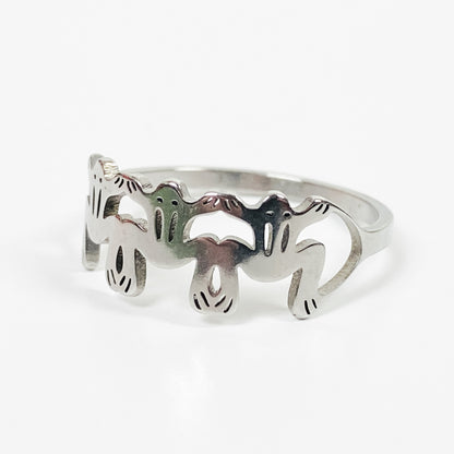 Retro Vintage Frog Ring Silver