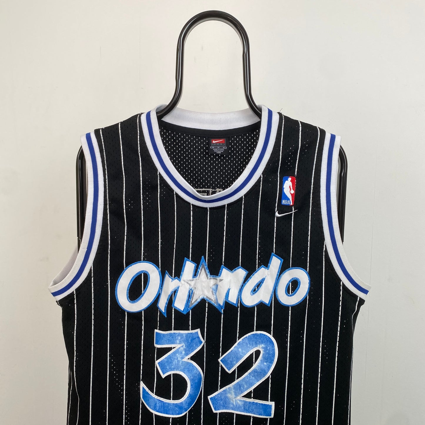 90s Nike Orlando Magic Shaq Basketball Jersey T-Shirt Black Medium