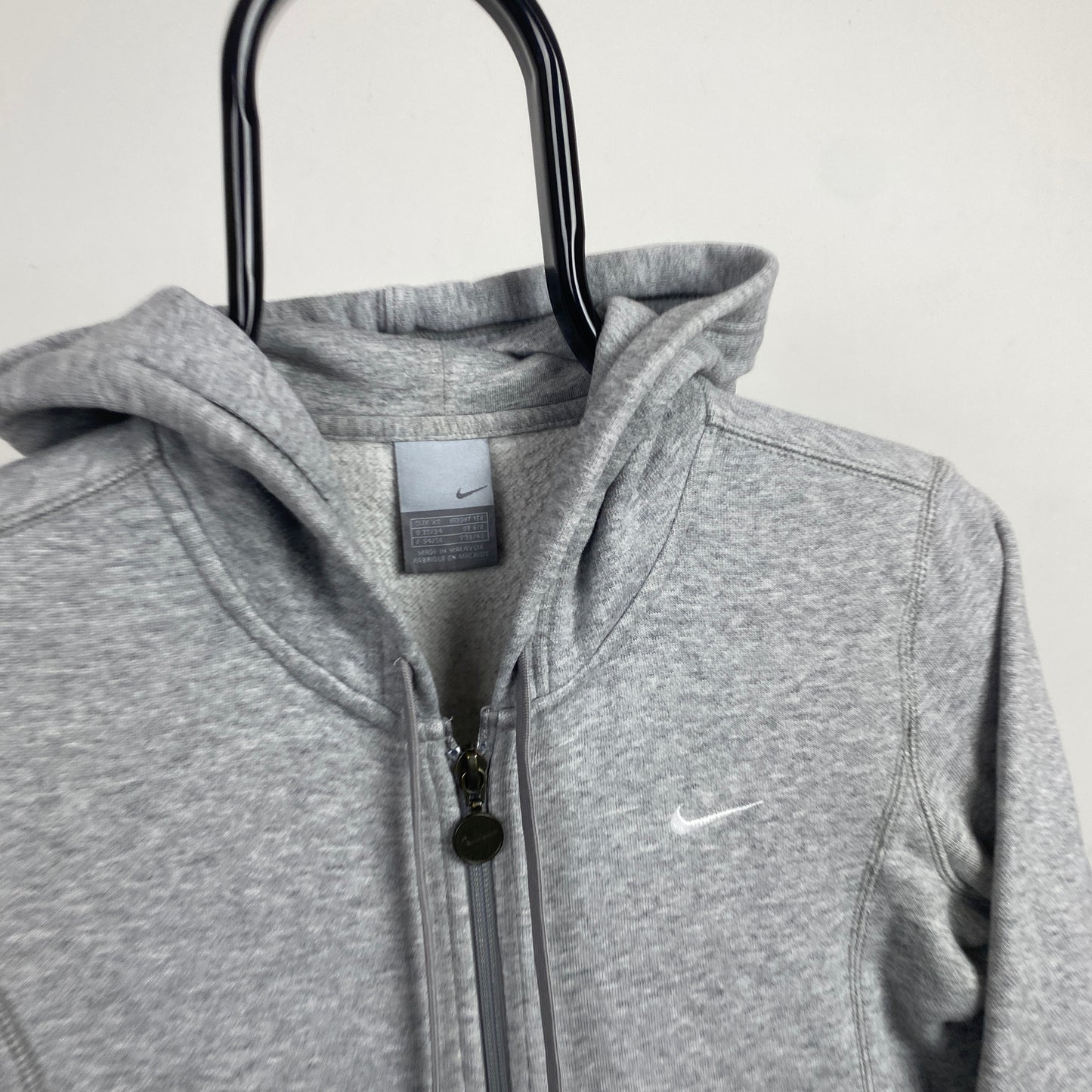 00s Nike Zip Hoodie Grey XS