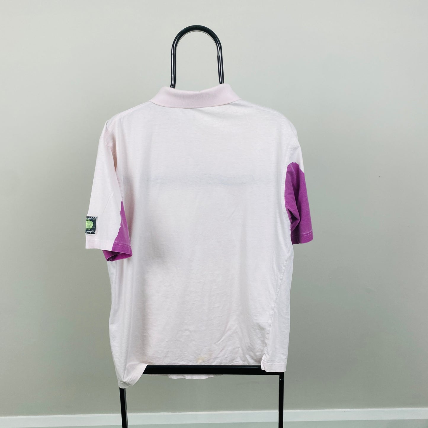 90s Nike Challenge Court Polo Shirt T-Shirt Pink Large