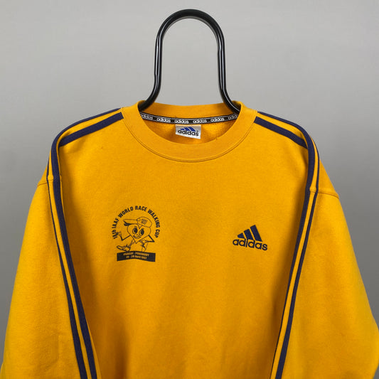 90s Adidas Sweatshirt Yellow XL