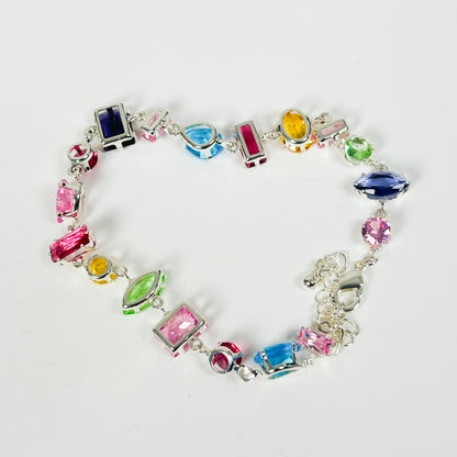 Vintage Gemstone Bracelet .925 Silver